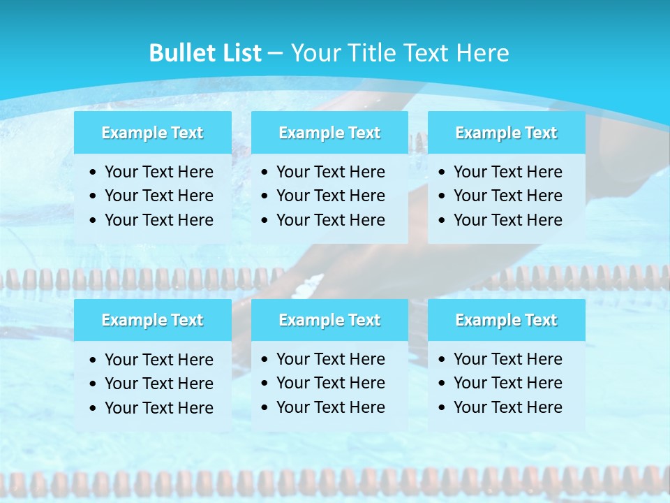 Swimmers Jumping In The Pool PowerPoint Template