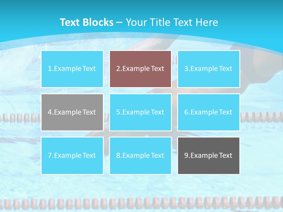 Swimmers Jumping In The Pool PowerPoint Template