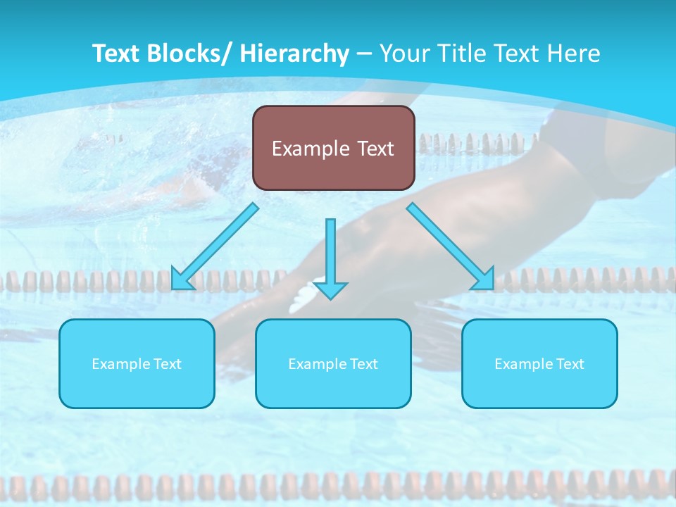 Swimmers Jumping In The Pool PowerPoint Template