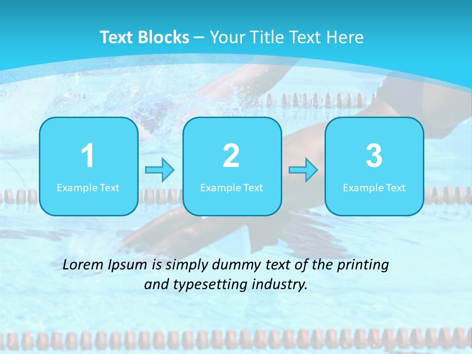 Swimmers Jumping In The Pool PowerPoint Template