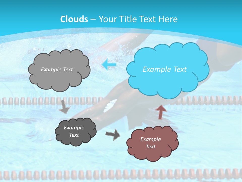 Swimmers Jumping In The Pool PowerPoint Template