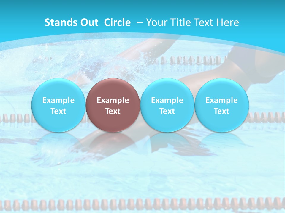 Swimmers Jumping In The Pool PowerPoint Template