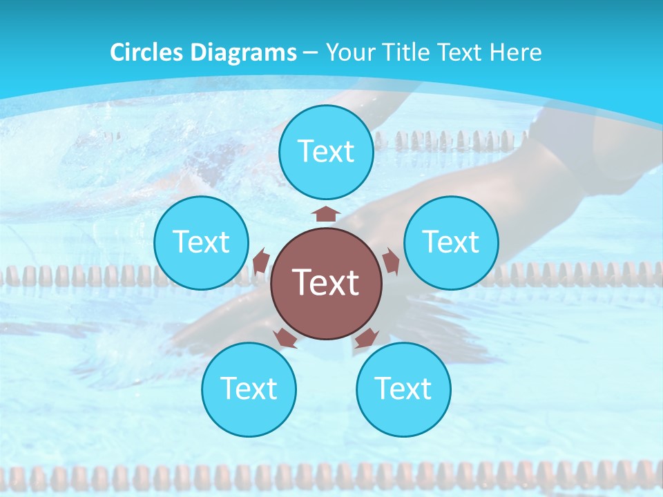 Swimmers Jumping In The Pool PowerPoint Template