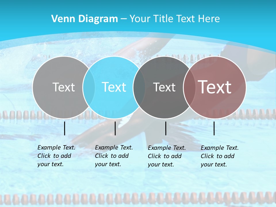 Swimmers Jumping In The Pool PowerPoint Template