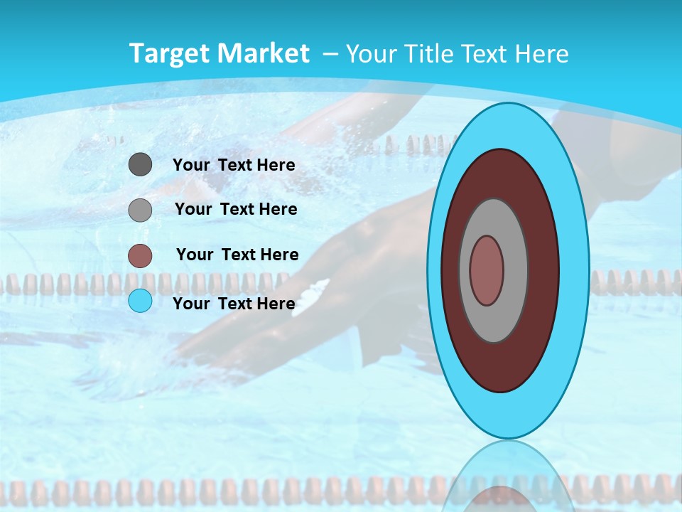Swimmers Jumping In The Pool PowerPoint Template