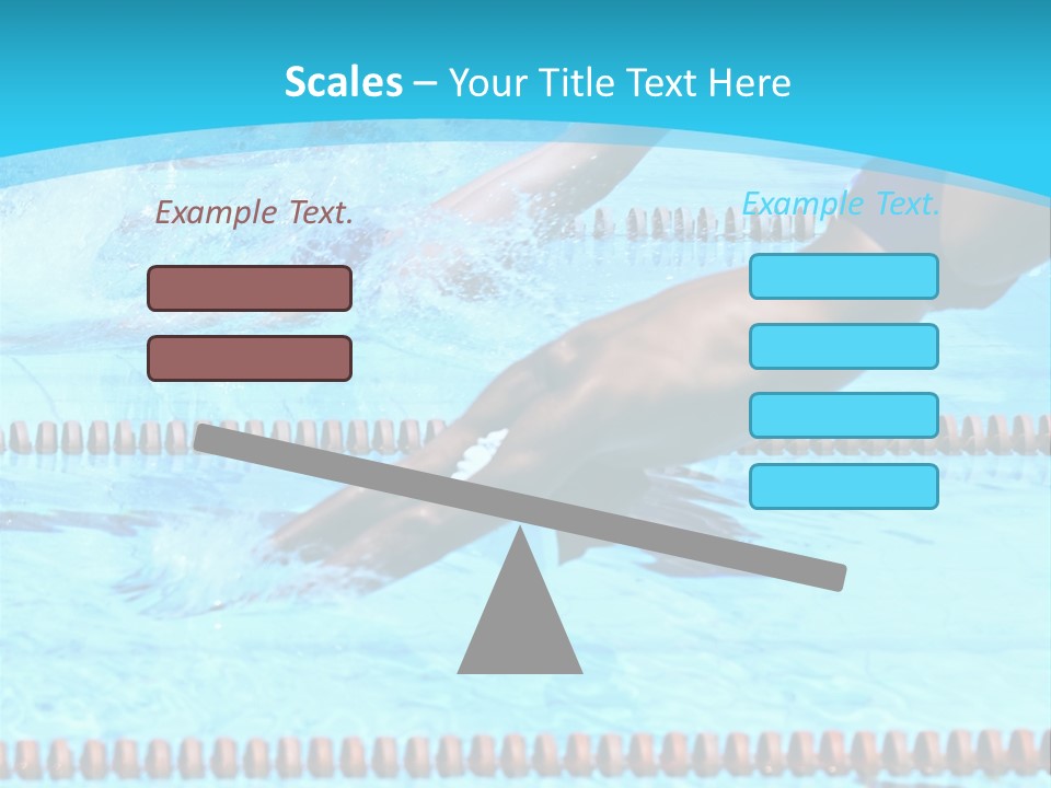 Swimmers Jumping In The Pool PowerPoint Template