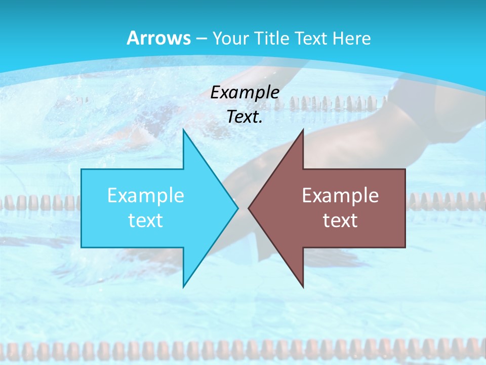 Swimmers Jumping In The Pool PowerPoint Template