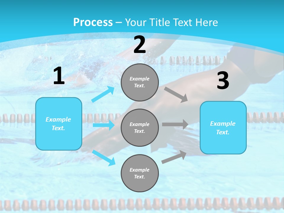 Swimmers Jumping In The Pool PowerPoint Template