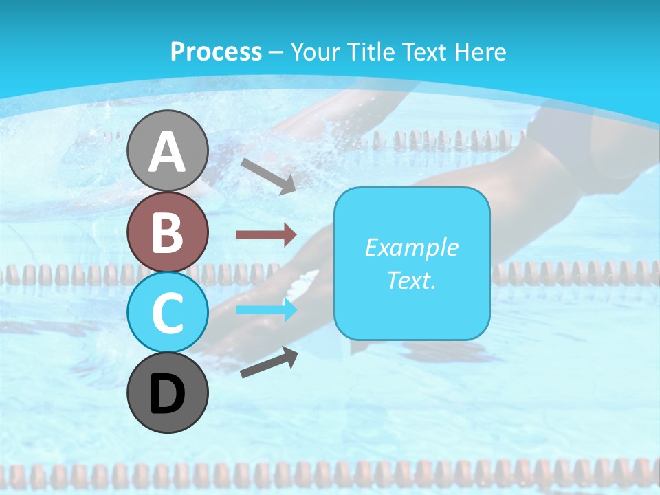 Swimmers Jumping In The Pool PowerPoint Template