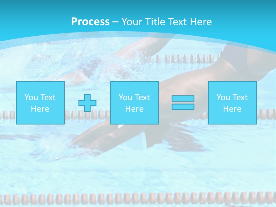Swimmers Jumping In The Pool PowerPoint Template