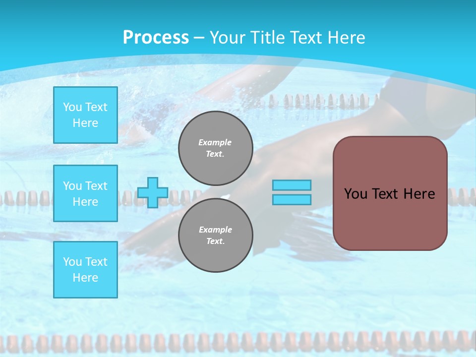 Swimmers Jumping In The Pool PowerPoint Template
