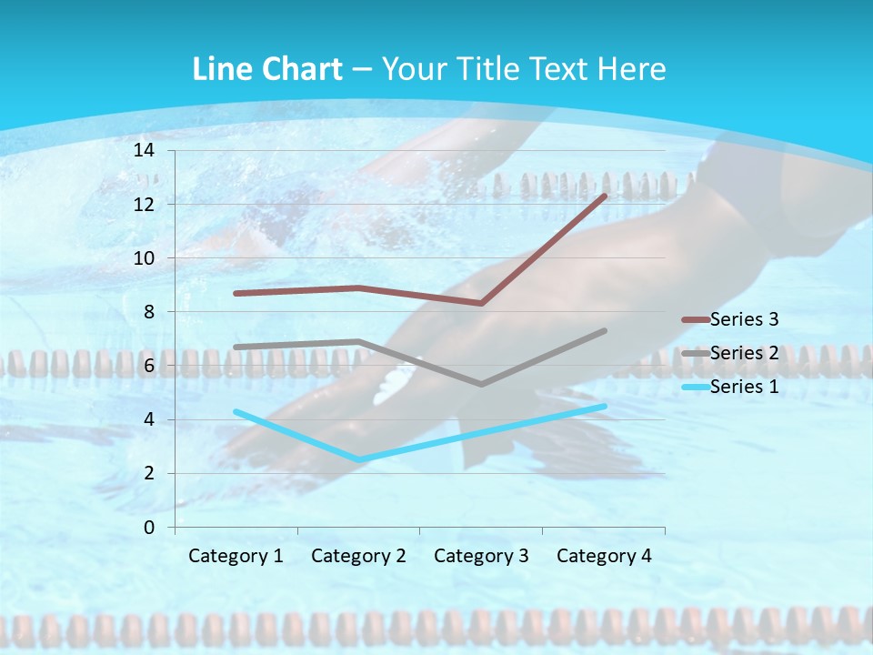 Swimmers Jumping In The Pool PowerPoint Template