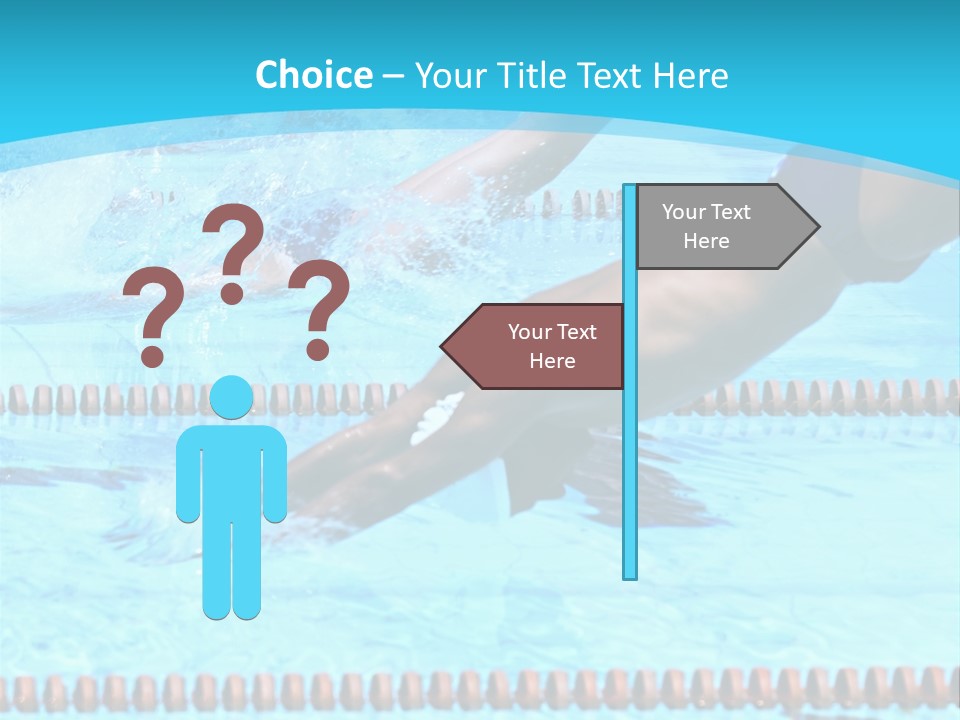 Swimmers Jumping In The Pool PowerPoint Template