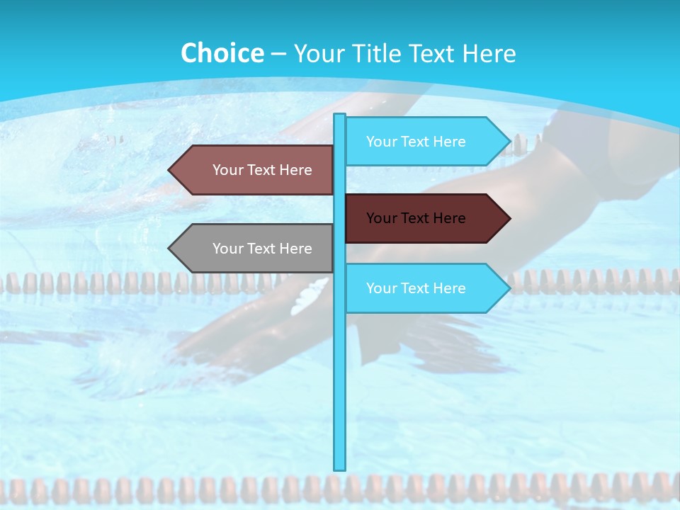 Swimmers Jumping In The Pool PowerPoint Template