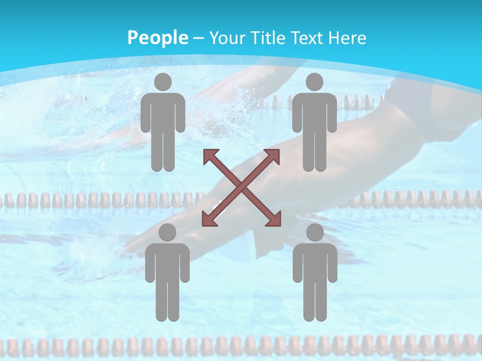 Swimmers Jumping In The Pool PowerPoint Template