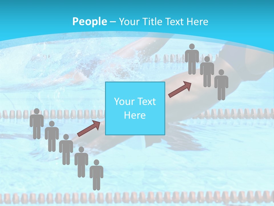 Swimmers Jumping In The Pool PowerPoint Template