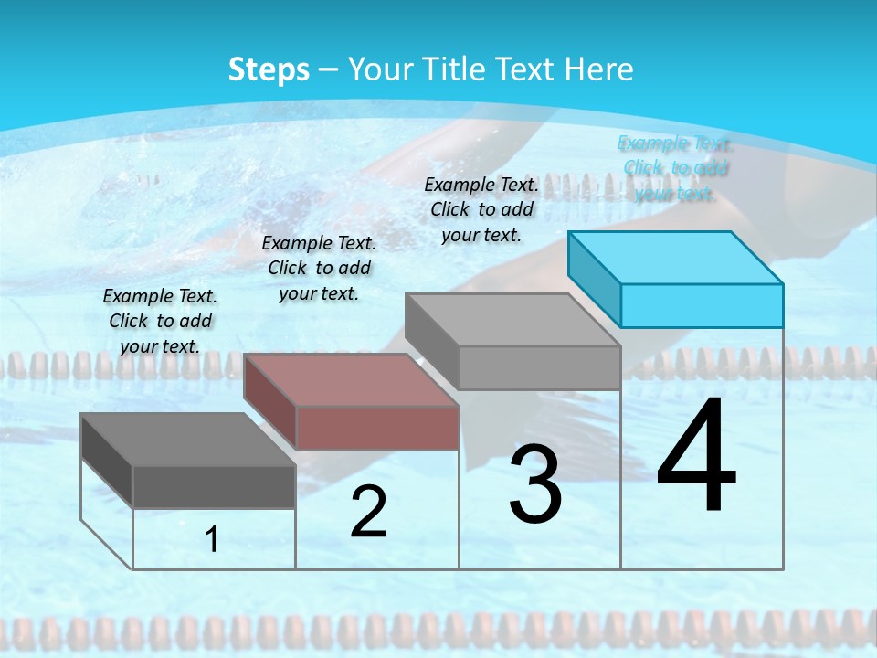 Swimmers Jumping In The Pool PowerPoint Template