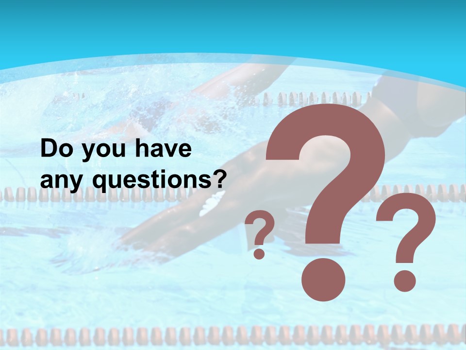 Swimmers Jumping In The Pool PowerPoint Template