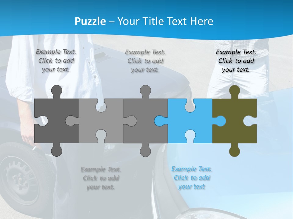 Accident Two Cars, Angry Businessman And Drunk Man Holding A Bottle Alcohol PowerPoint Template