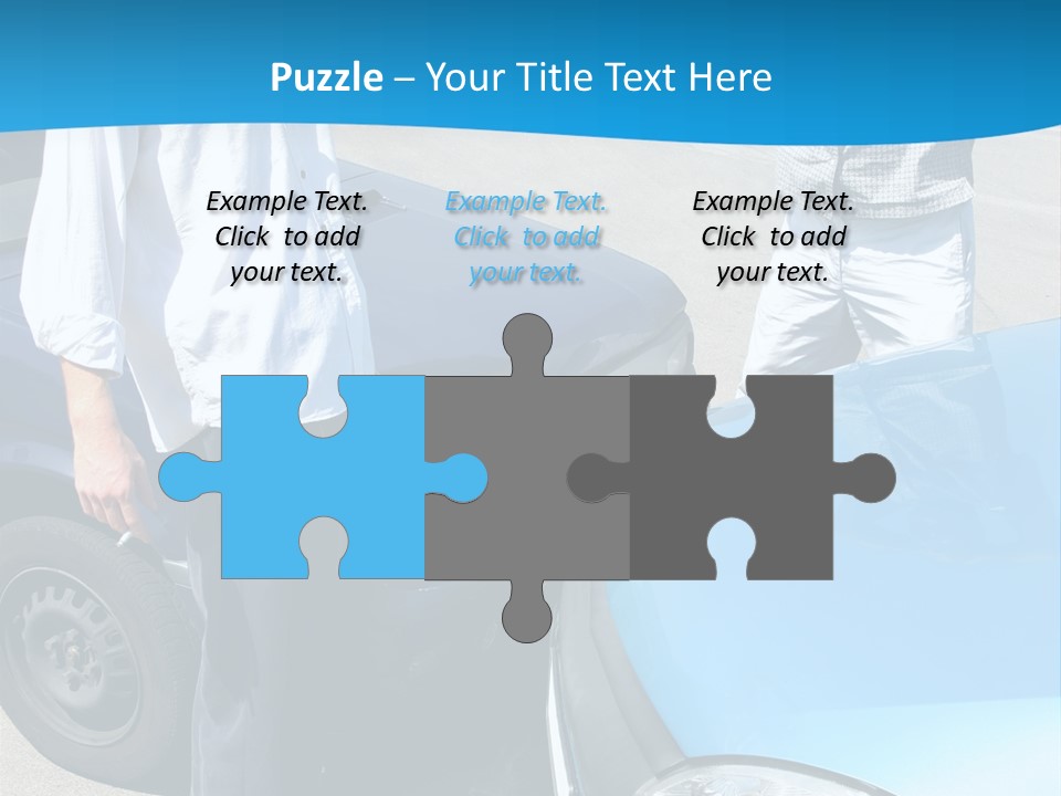 Accident Two Cars, Angry Businessman And Drunk Man Holding A Bottle Alcohol PowerPoint Template