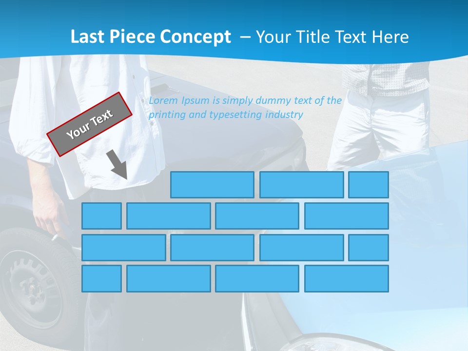 Accident Two Cars, Angry Businessman And Drunk Man Holding A Bottle Alcohol PowerPoint Template