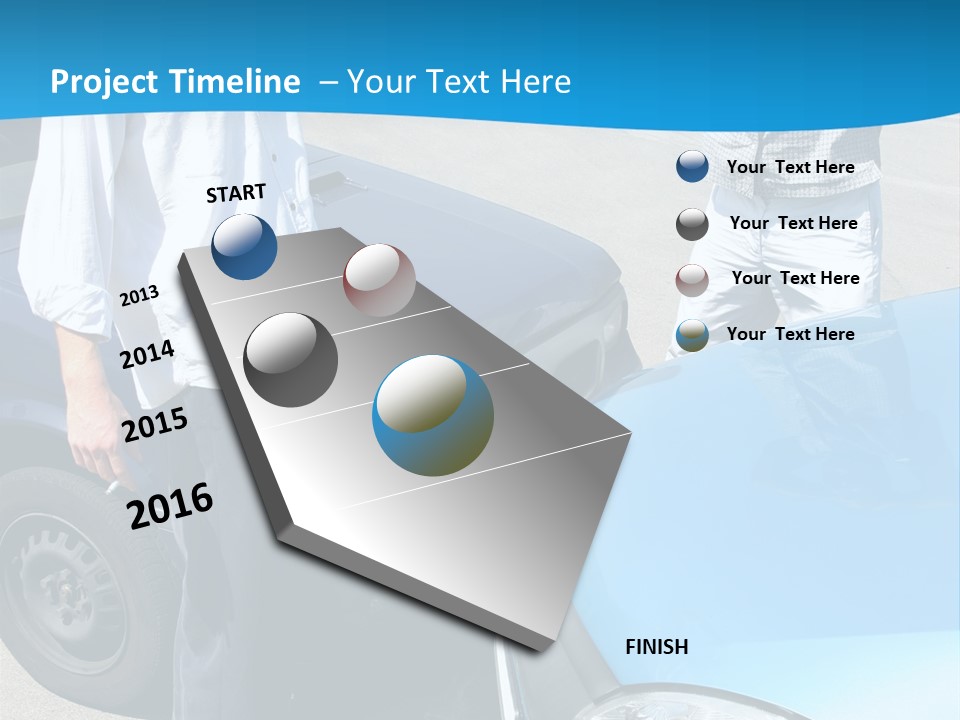 Accident Two Cars, Angry Businessman And Drunk Man Holding A Bottle Alcohol PowerPoint Template