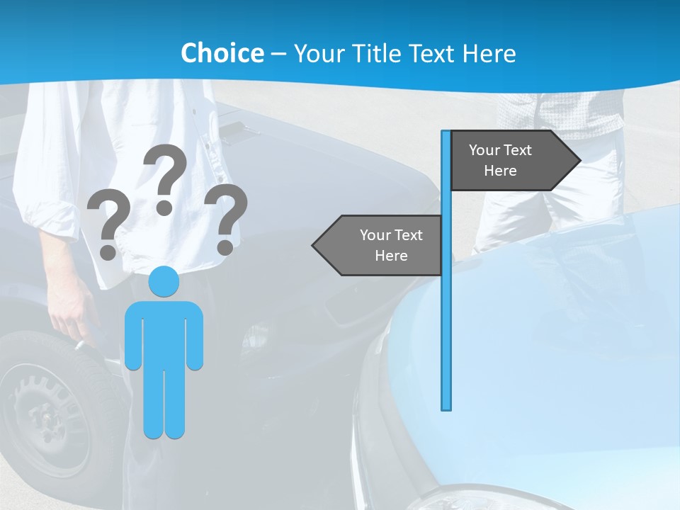 Accident Two Cars, Angry Businessman And Drunk Man Holding A Bottle Alcohol PowerPoint Template