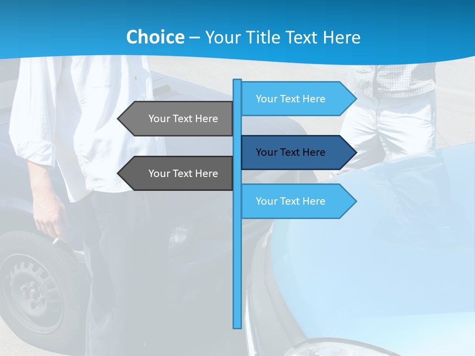 Accident Two Cars, Angry Businessman And Drunk Man Holding A Bottle Alcohol PowerPoint Template