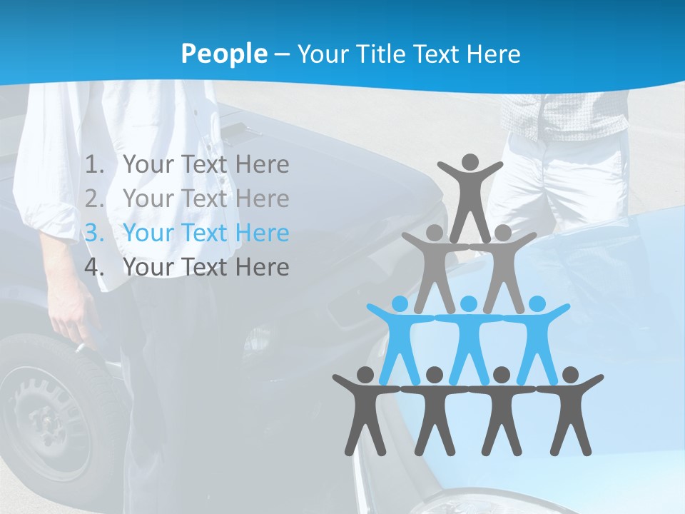 Accident Two Cars, Angry Businessman And Drunk Man Holding A Bottle Alcohol PowerPoint Template