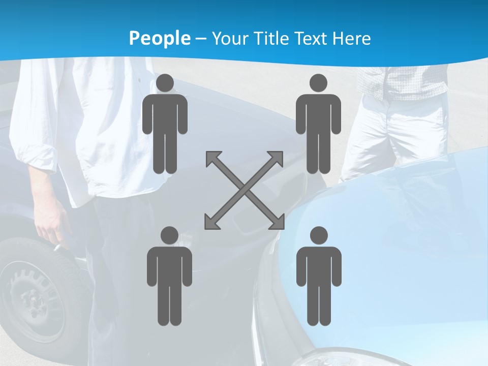 Accident Two Cars, Angry Businessman And Drunk Man Holding A Bottle Alcohol PowerPoint Template