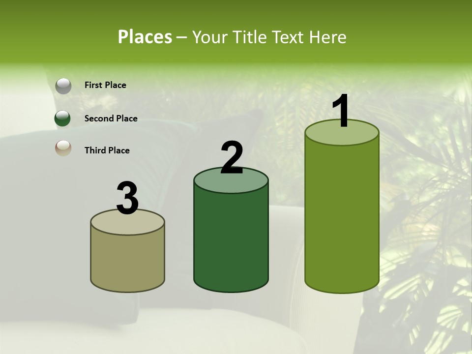 Garden Settee. Shot In Soft Focus For Dreamy Effect. PowerPoint Template