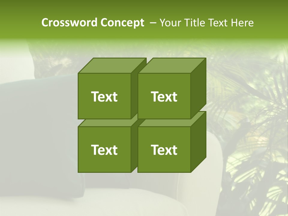 Garden Settee. Shot In Soft Focus For Dreamy Effect. PowerPoint Template