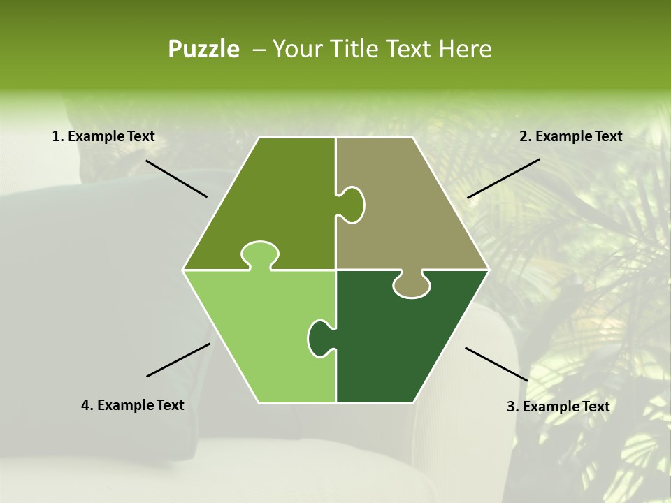 Garden Settee. Shot In Soft Focus For Dreamy Effect. PowerPoint Template