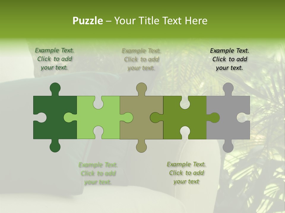 Garden Settee. Shot In Soft Focus For Dreamy Effect. PowerPoint Template