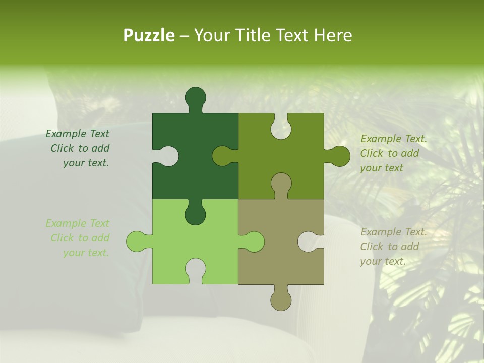 Garden Settee. Shot In Soft Focus For Dreamy Effect. PowerPoint Template