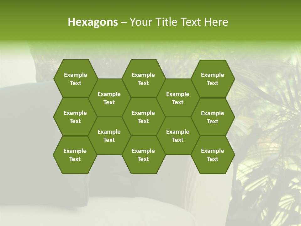 Garden Settee. Shot In Soft Focus For Dreamy Effect. PowerPoint Template