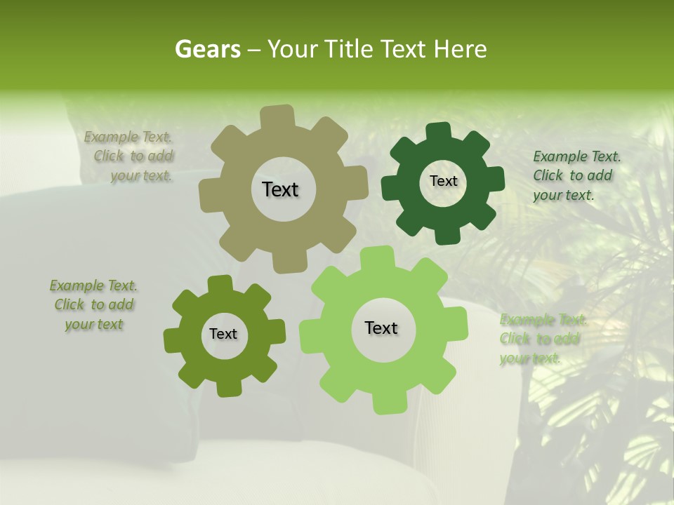 Garden Settee. Shot In Soft Focus For Dreamy Effect. PowerPoint Template