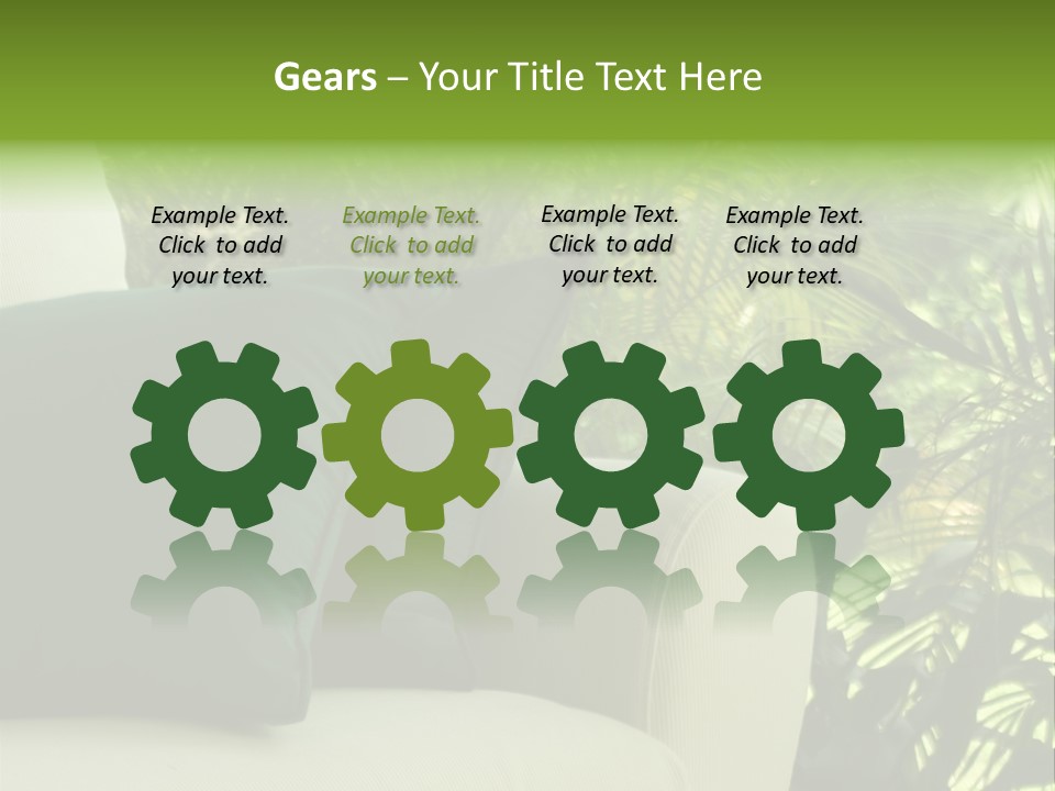 Garden Settee. Shot In Soft Focus For Dreamy Effect. PowerPoint Template