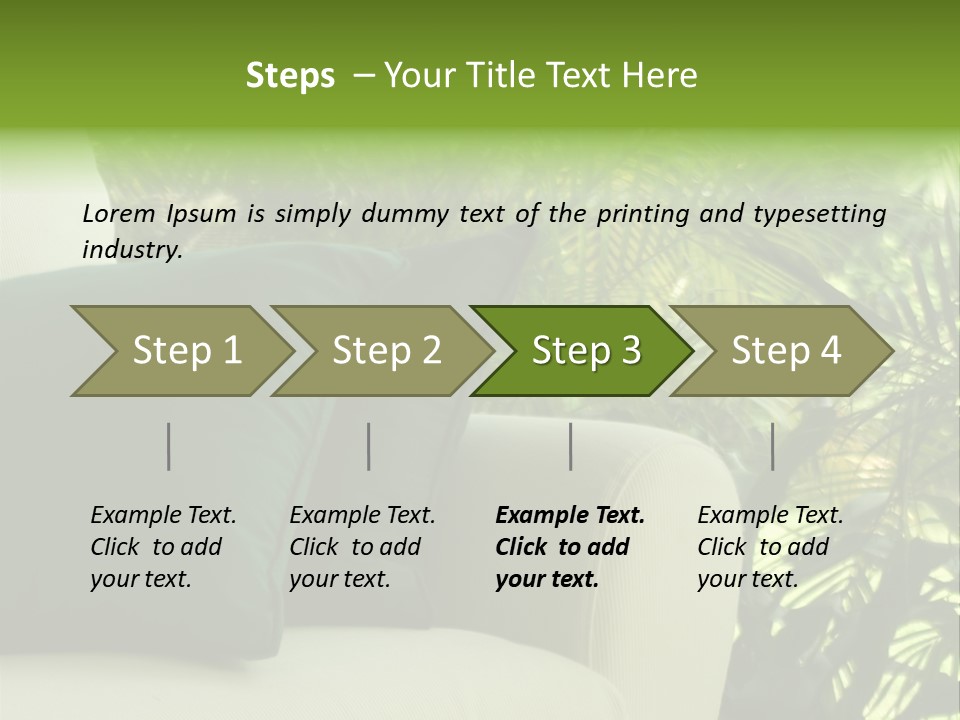 Garden Settee. Shot In Soft Focus For Dreamy Effect. PowerPoint Template