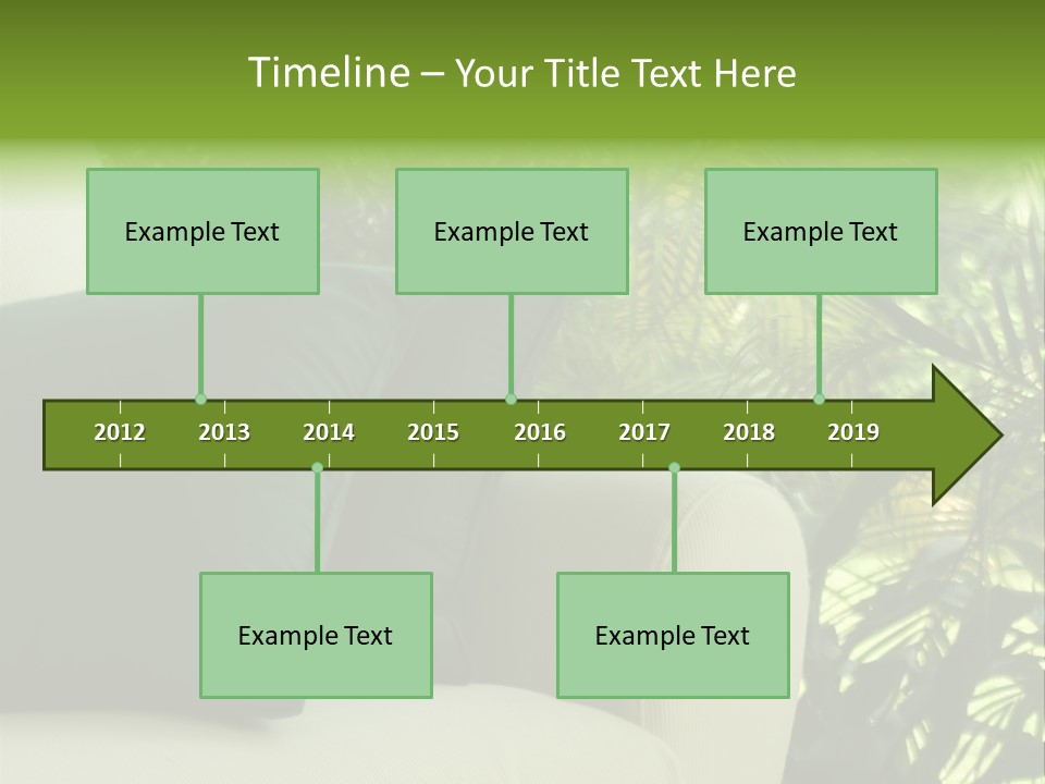 Garden Settee. Shot In Soft Focus For Dreamy Effect. PowerPoint Template