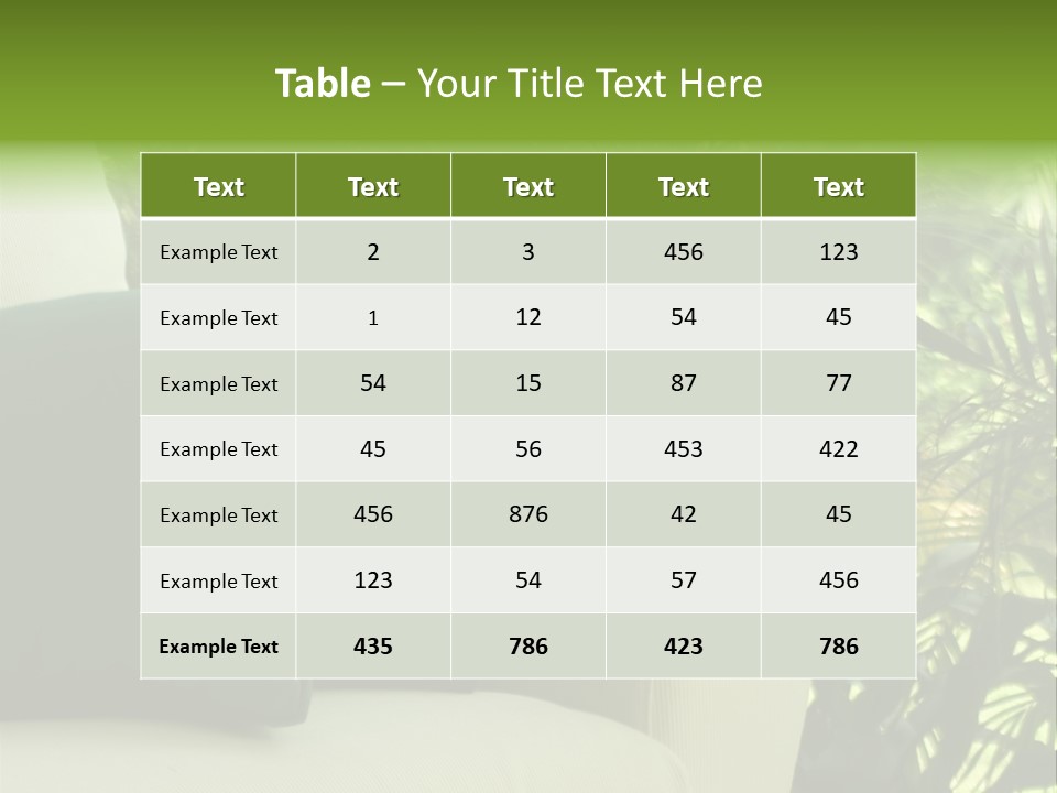 Garden Settee. Shot In Soft Focus For Dreamy Effect. PowerPoint Template