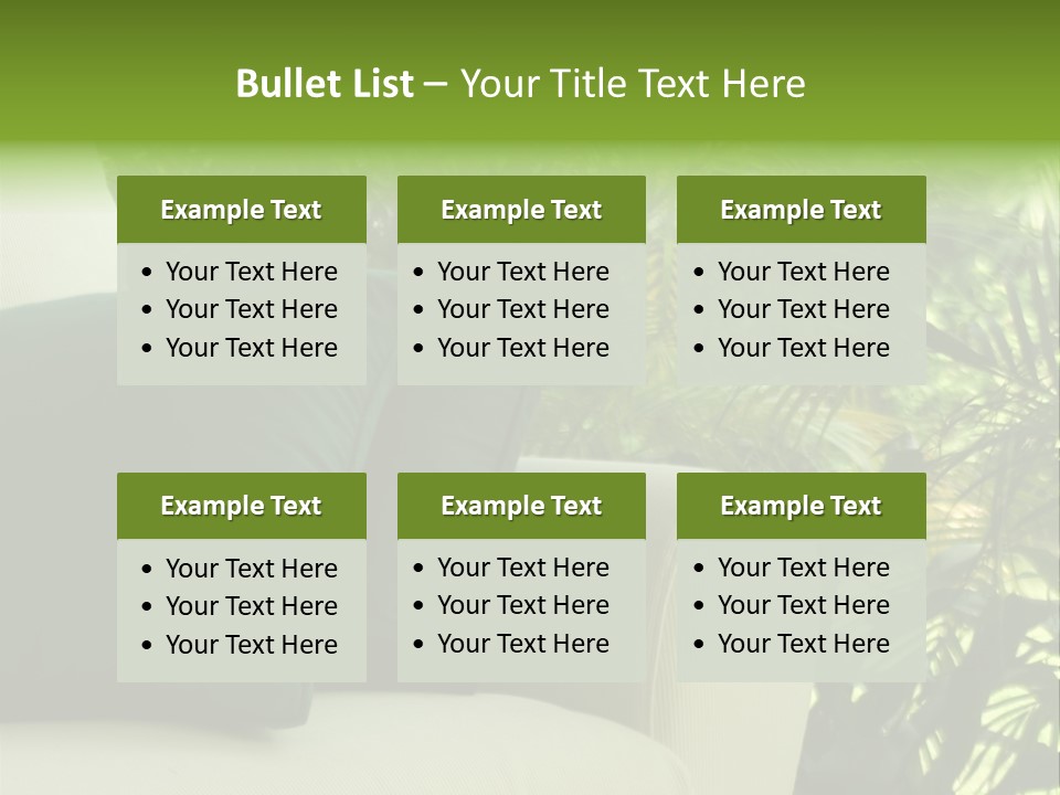 Garden Settee. Shot In Soft Focus For Dreamy Effect. PowerPoint Template