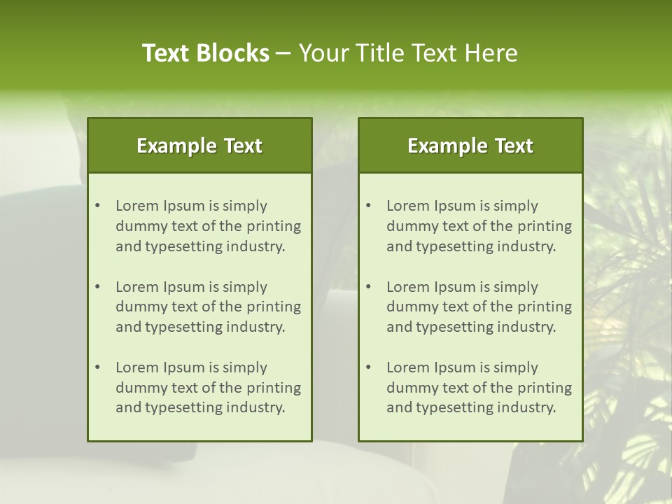 Garden Settee. Shot In Soft Focus For Dreamy Effect. PowerPoint Template