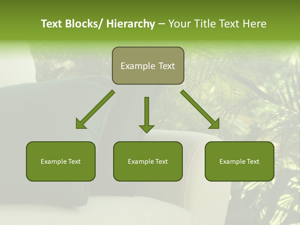 Garden Settee. Shot In Soft Focus For Dreamy Effect. PowerPoint Template