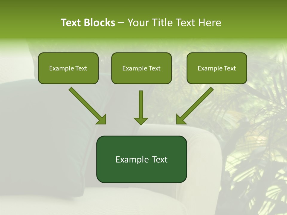 Garden Settee. Shot In Soft Focus For Dreamy Effect. PowerPoint Template