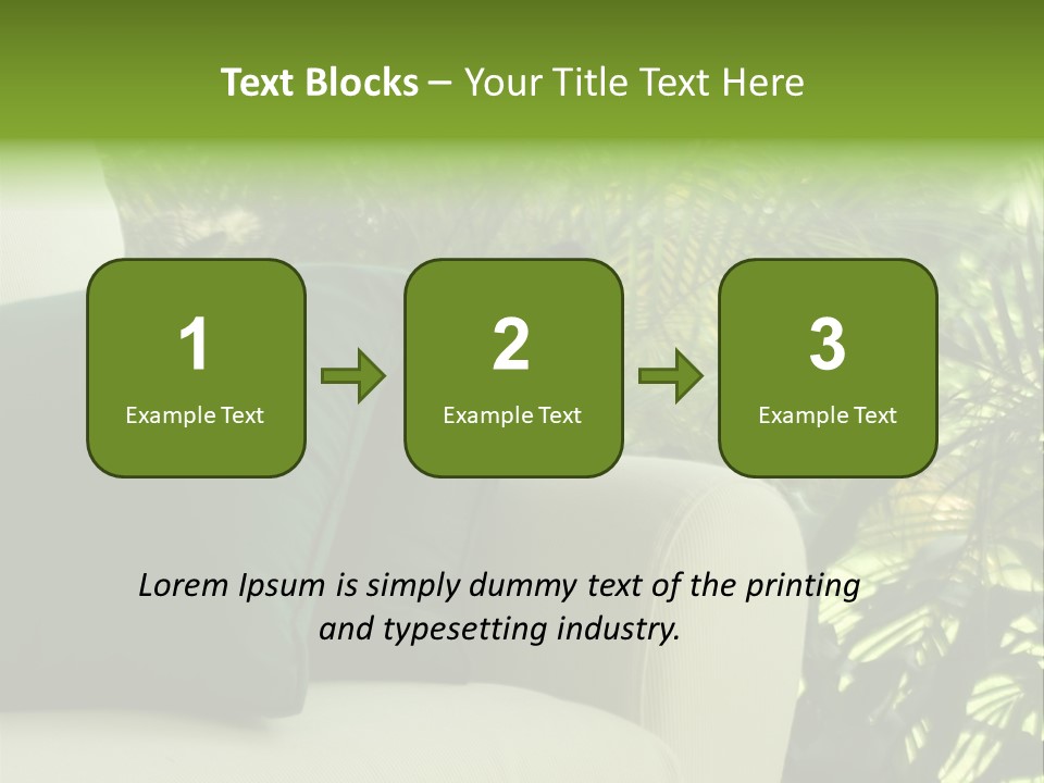 Garden Settee. Shot In Soft Focus For Dreamy Effect. PowerPoint Template