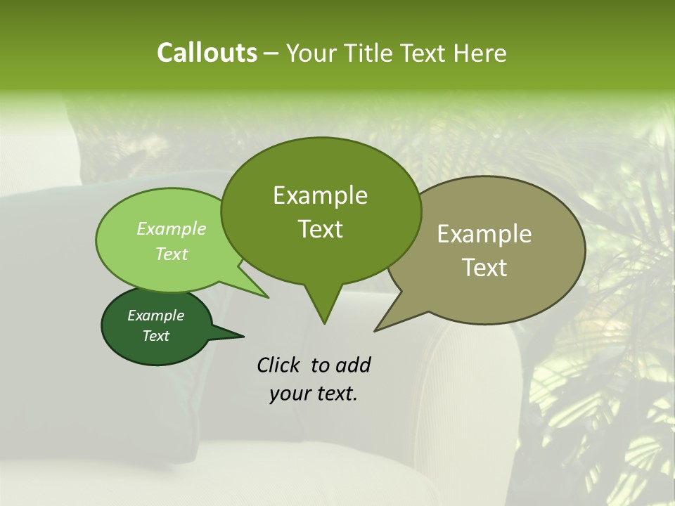 Garden Settee. Shot In Soft Focus For Dreamy Effect. PowerPoint Template