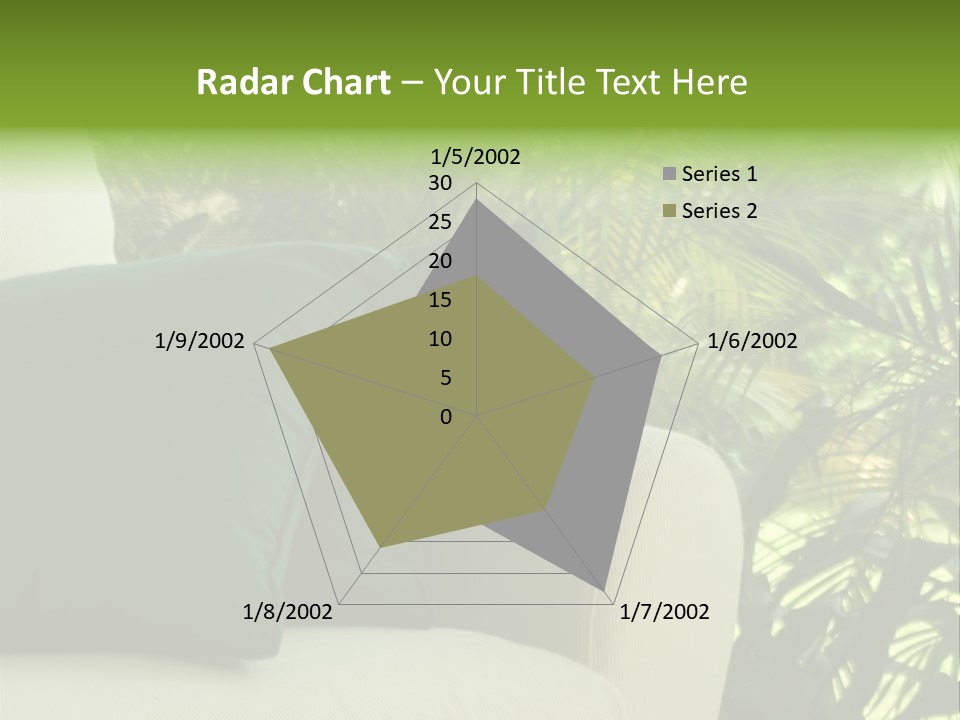 Garden Settee. Shot In Soft Focus For Dreamy Effect. PowerPoint Template