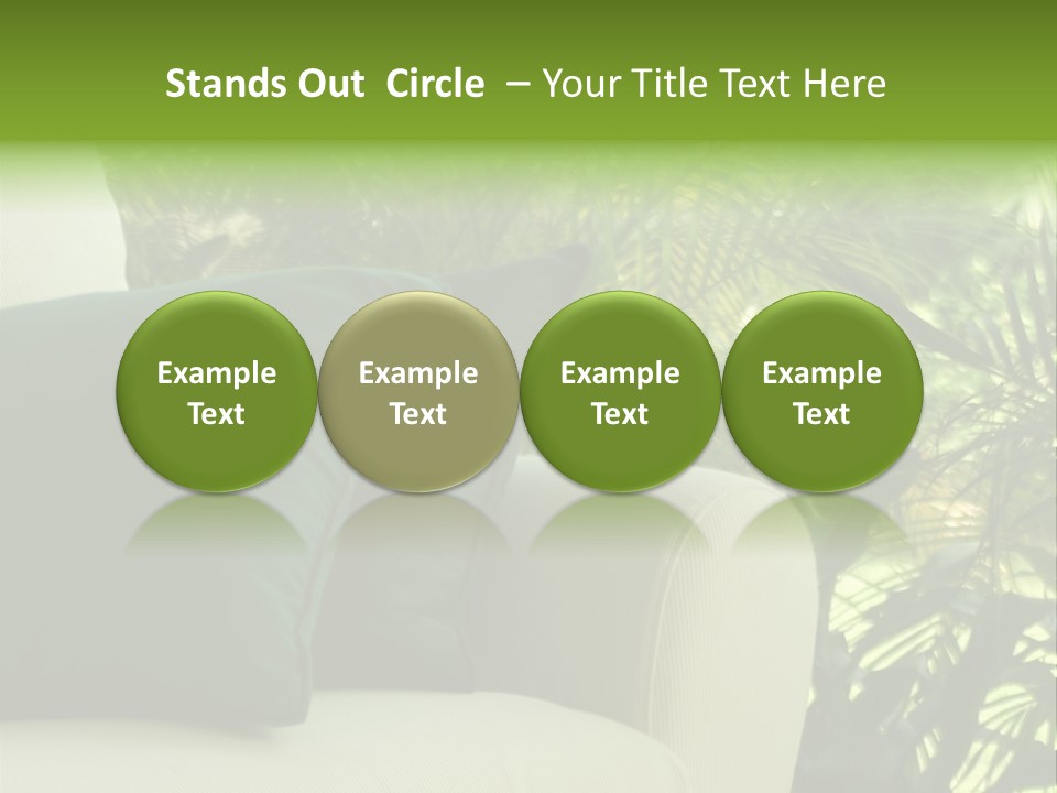 Garden Settee. Shot In Soft Focus For Dreamy Effect. PowerPoint Template