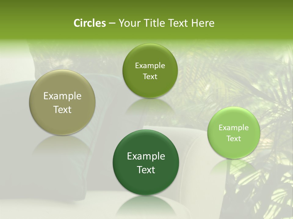 Garden Settee. Shot In Soft Focus For Dreamy Effect. PowerPoint Template